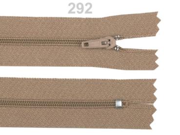 Reißverschluss Spirale 3 mm Länge 18 cm pinlock Beigebraun